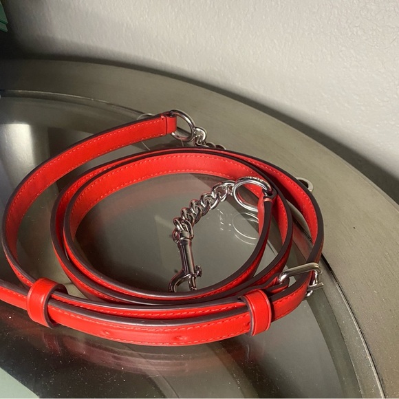 LIKE NEW COACH RED GEORGIE GEM CROSSBODY WITH SILVER HARDWARE - Picture 16 of 16